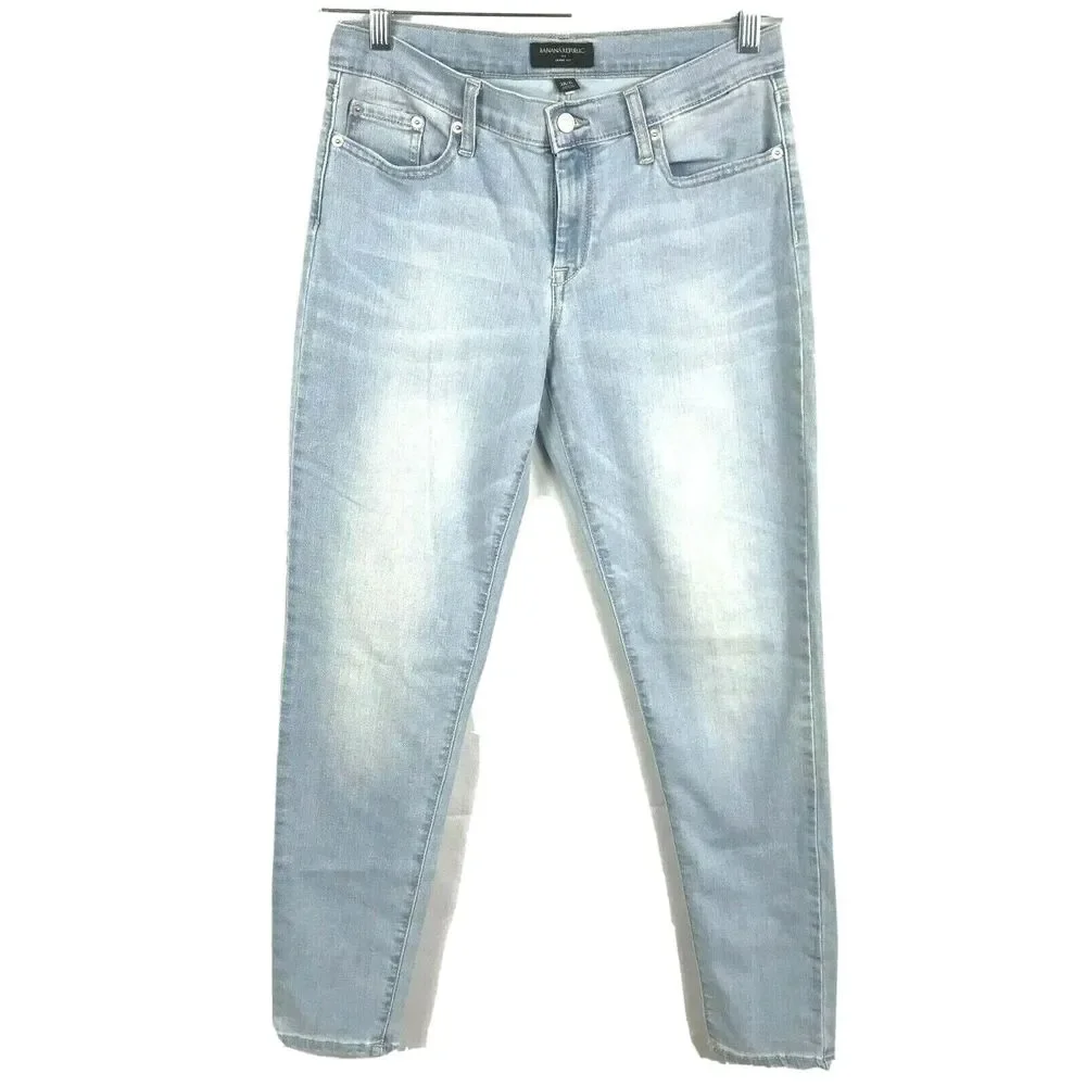 Banana Republic Jeans Womens Sz 6 Light Wash‎ Blue Mid Rise 5 Pocket